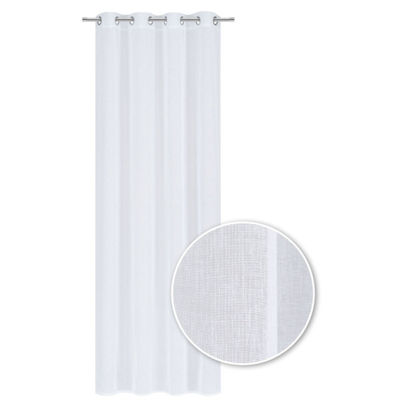 Firana z taśmą PLAIN CHIC 140x270 biały